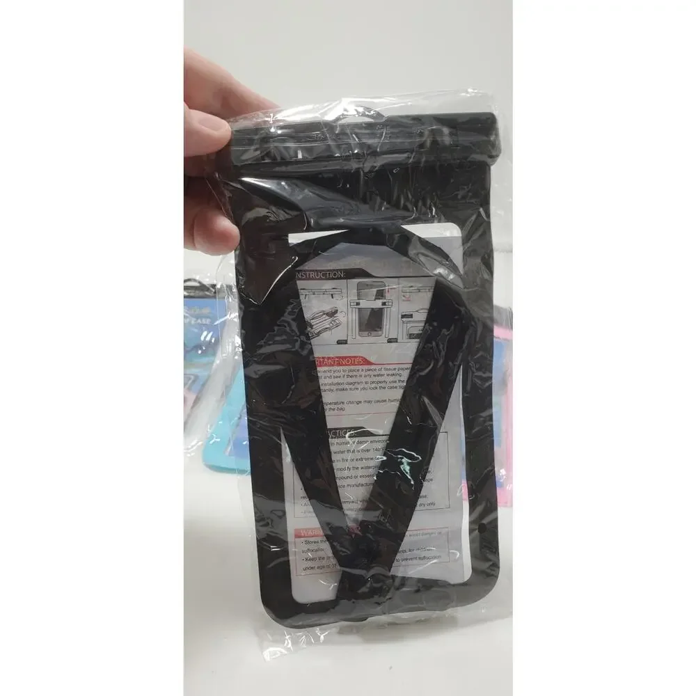 Waterproof Floating Cell Phone Pouch 4 Pack W/Lanyard **NEW**